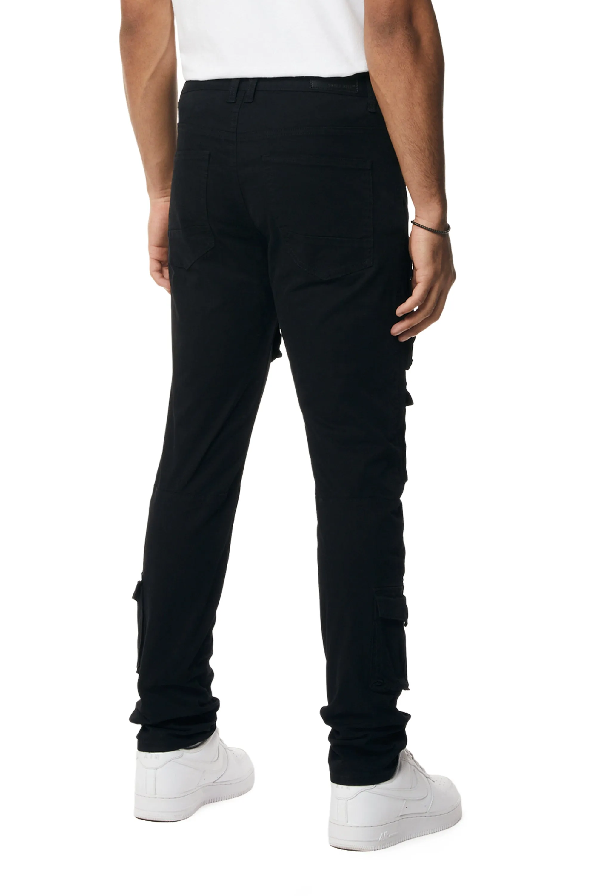 10 Pocket Slim Twill Pants - Black