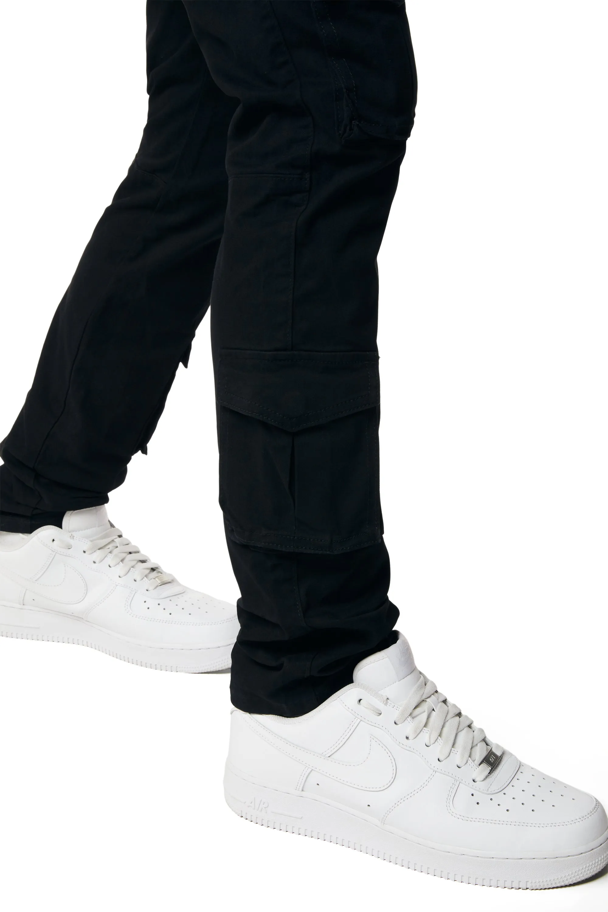 10 Pocket Slim Twill Pants - Black