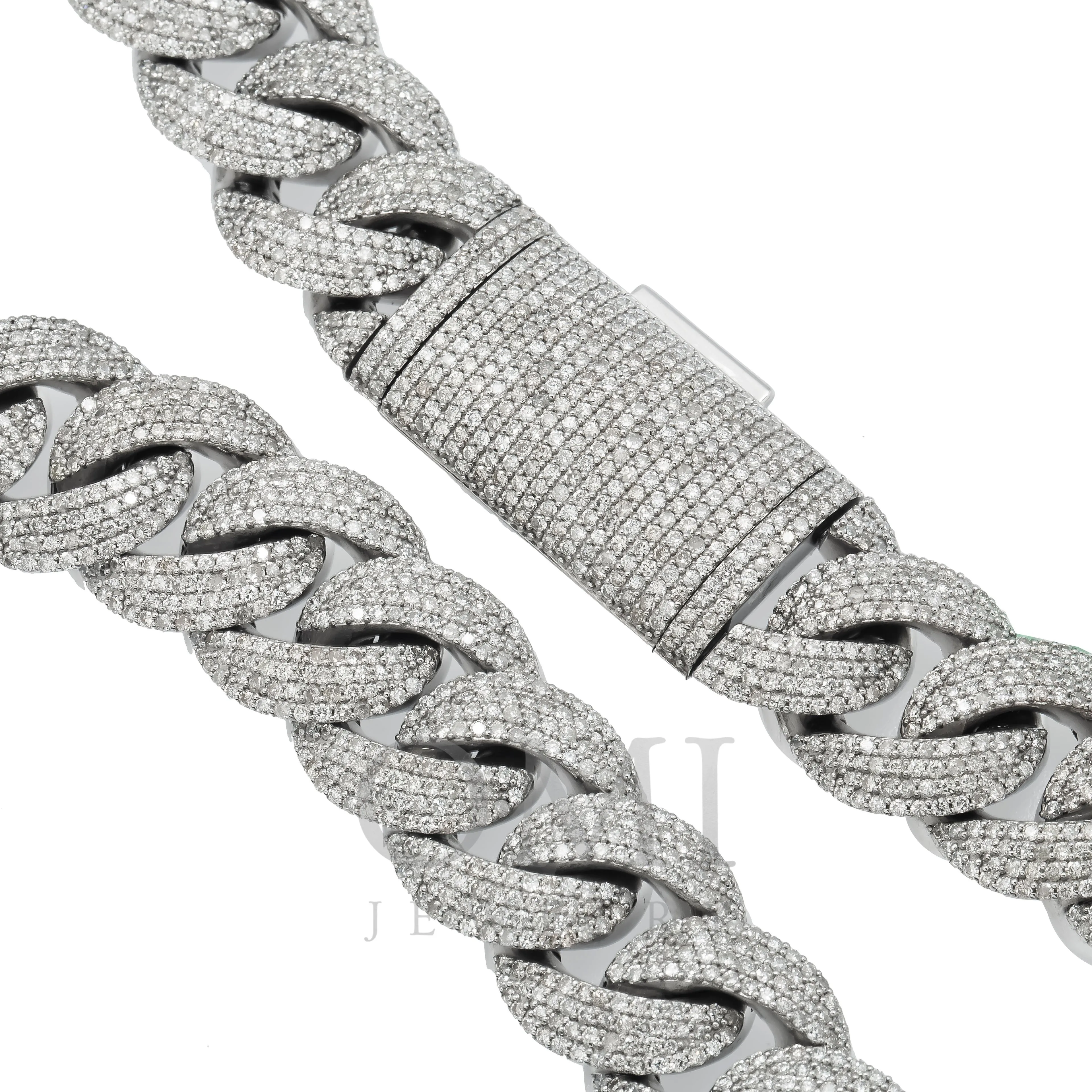 10K GOLD DIAMOND 20MM CUBAN LINK CHAIN 46.98 CT