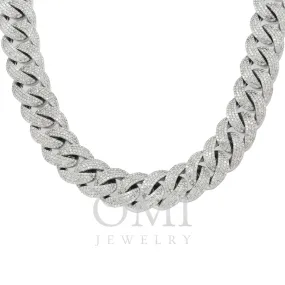 10K GOLD DIAMOND 20MM CUBAN LINK CHAIN 46.98 CT