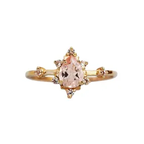 10K Morganite Crush Ring