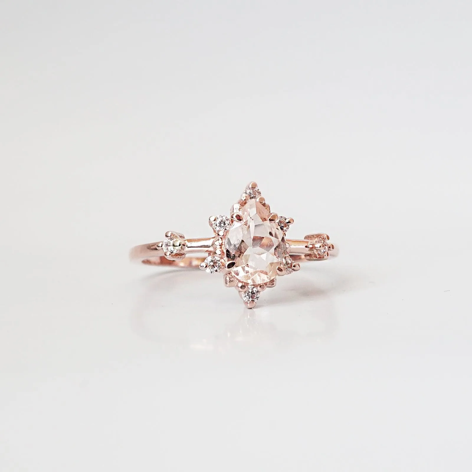 10K Morganite Crush Ring