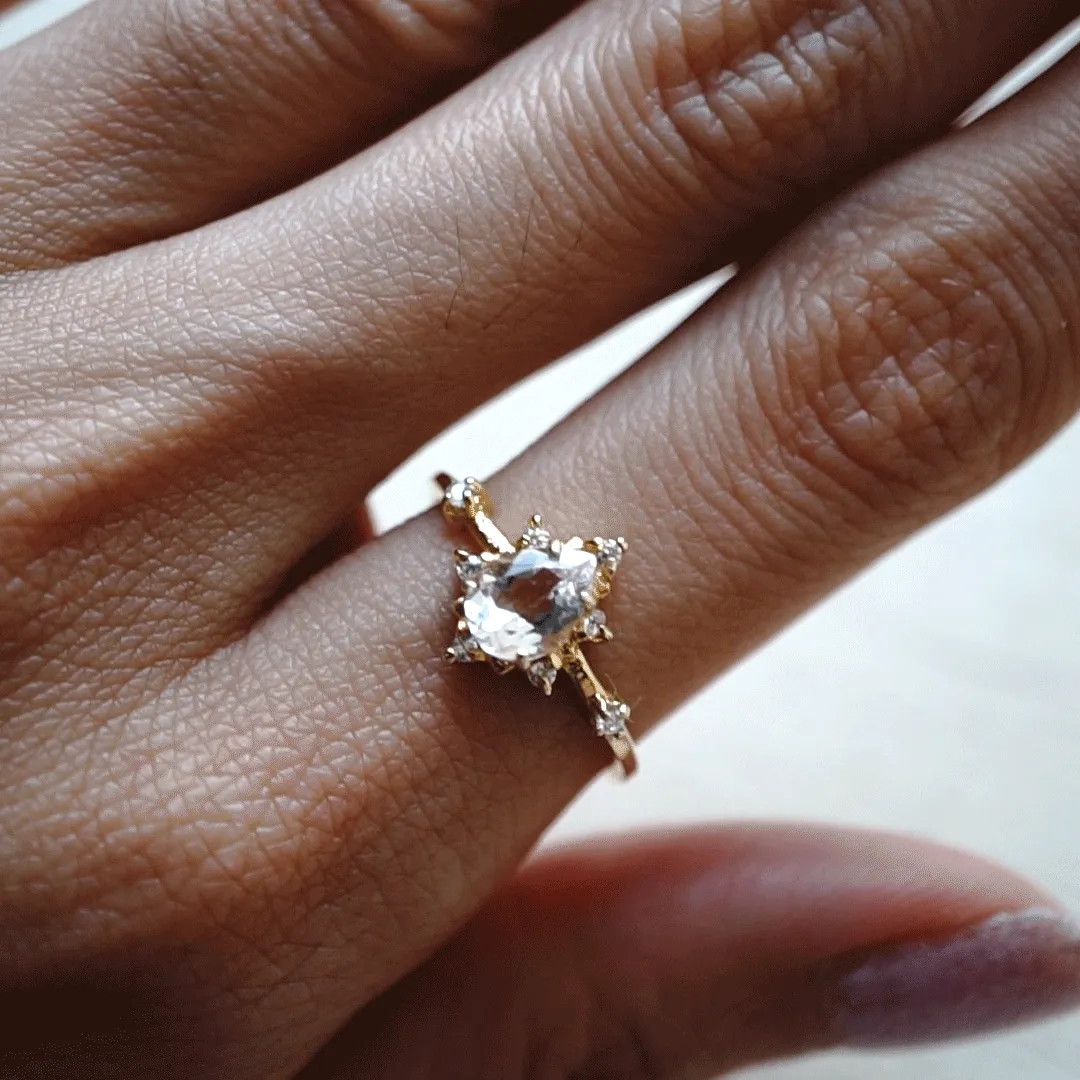 10K Morganite Crush Ring