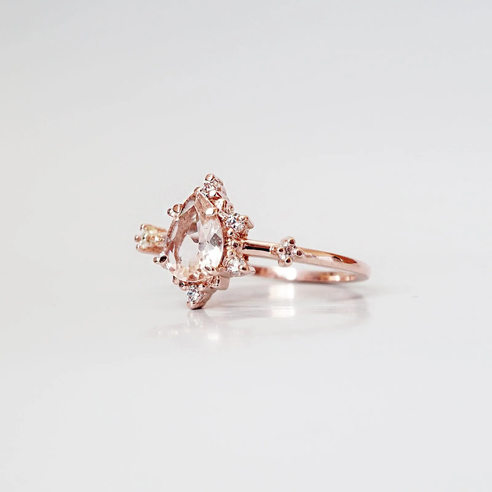 10K Morganite Crush Ring