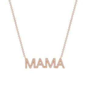 14K Gold MAMA Diamond Pendant