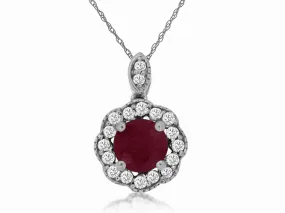 .16ctw Ruby .77ctw diamond