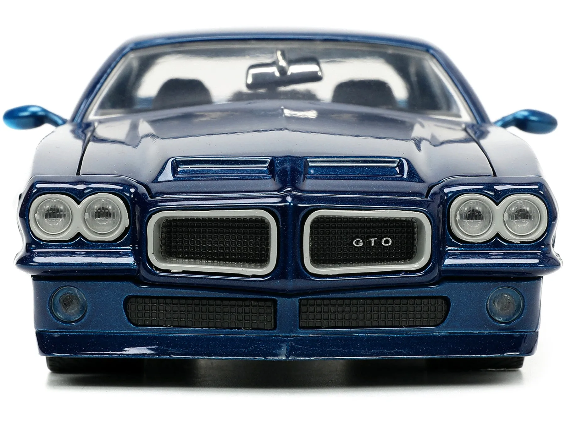 1971 Pontiac GTO Dark Blue Metallic Bigtime Muscle Series 1/24 Diecast Model Car by Jada