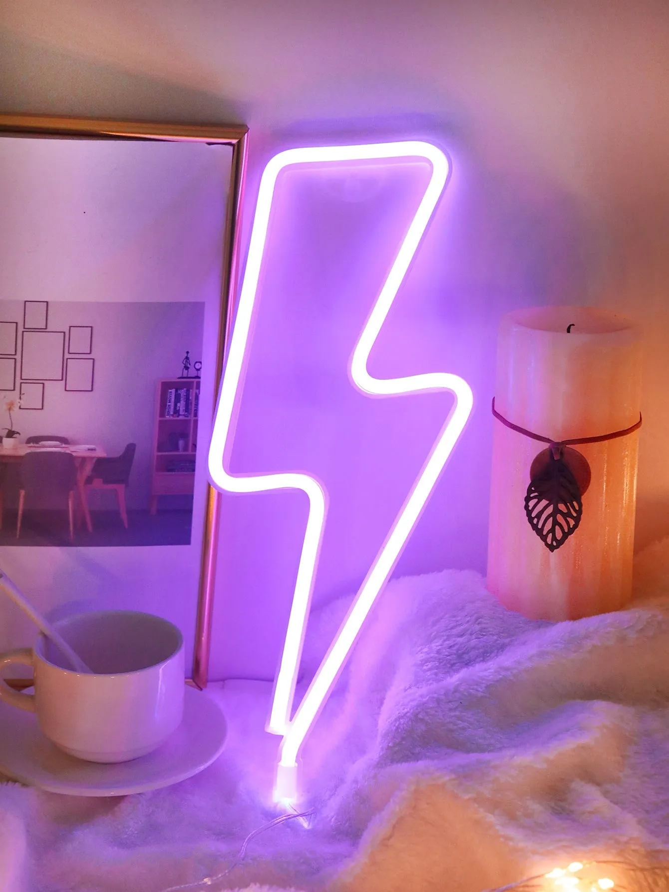 1pc Lightning Shaped Neon Light