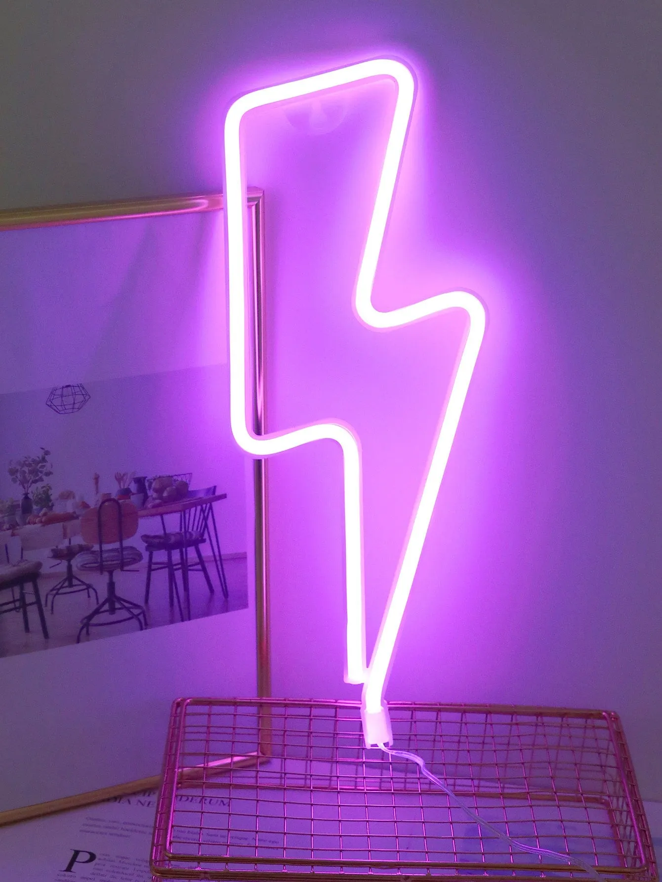 1pc Lightning Shaped Neon Light