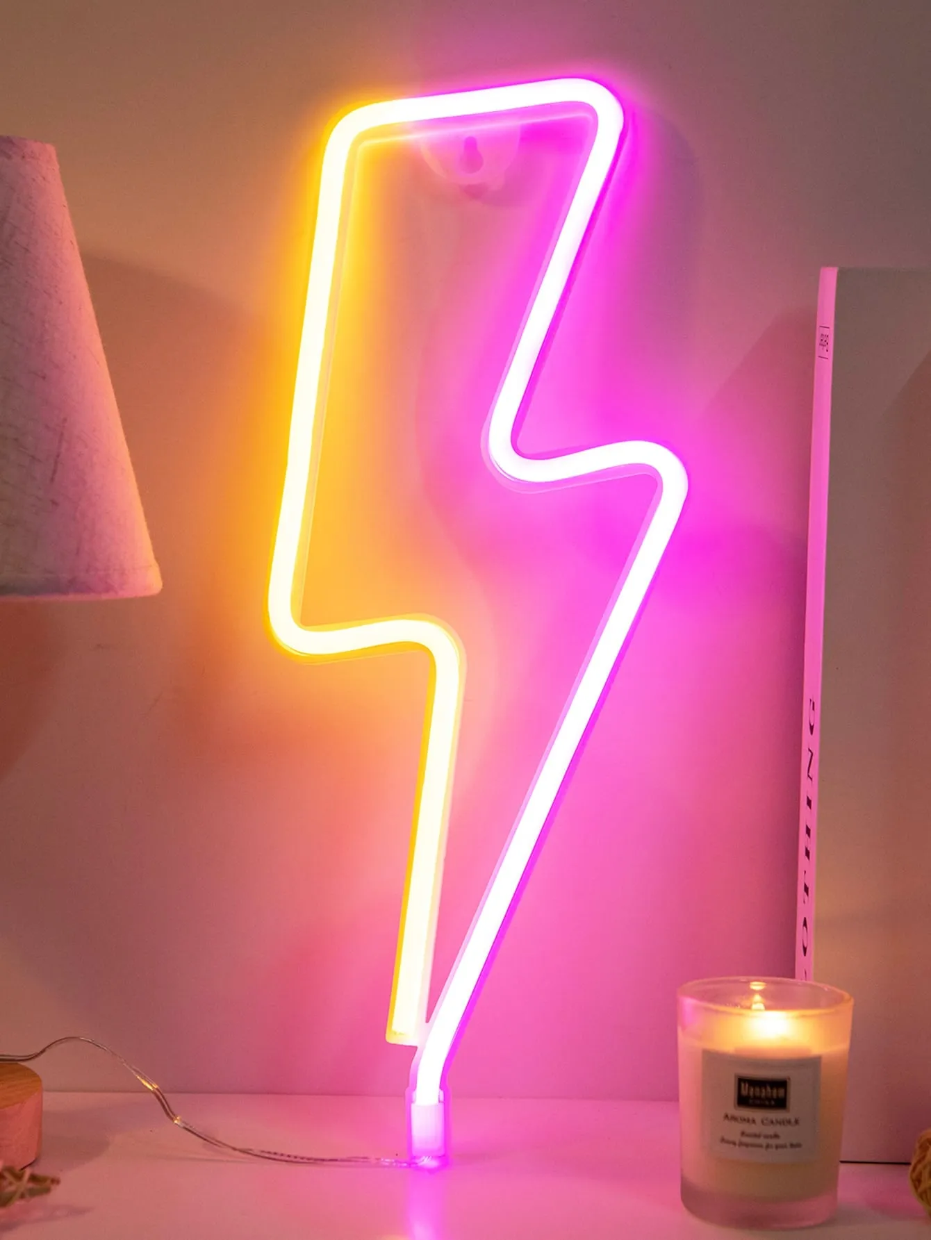 1pc Lightning Shaped Neon Light