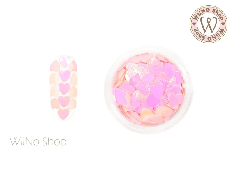 4mm Pink Candy Heart Glitter