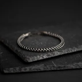 5mm foxtail bracelet in stainless steel with black finish