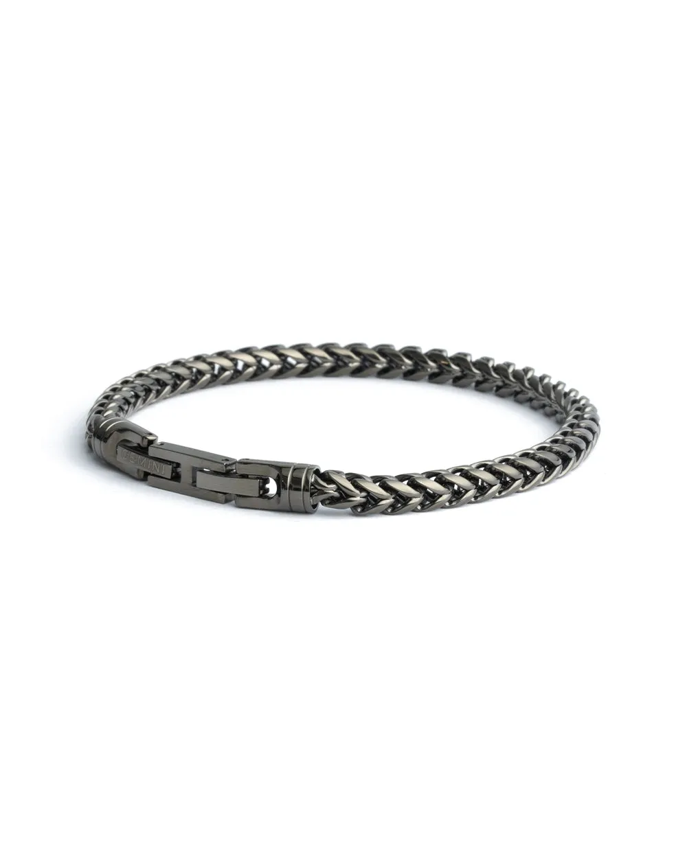 5mm foxtail bracelet in stainless steel with black finish