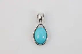 925 Silver 6.95tcw Larimar Stone Pendant (3.78g.)