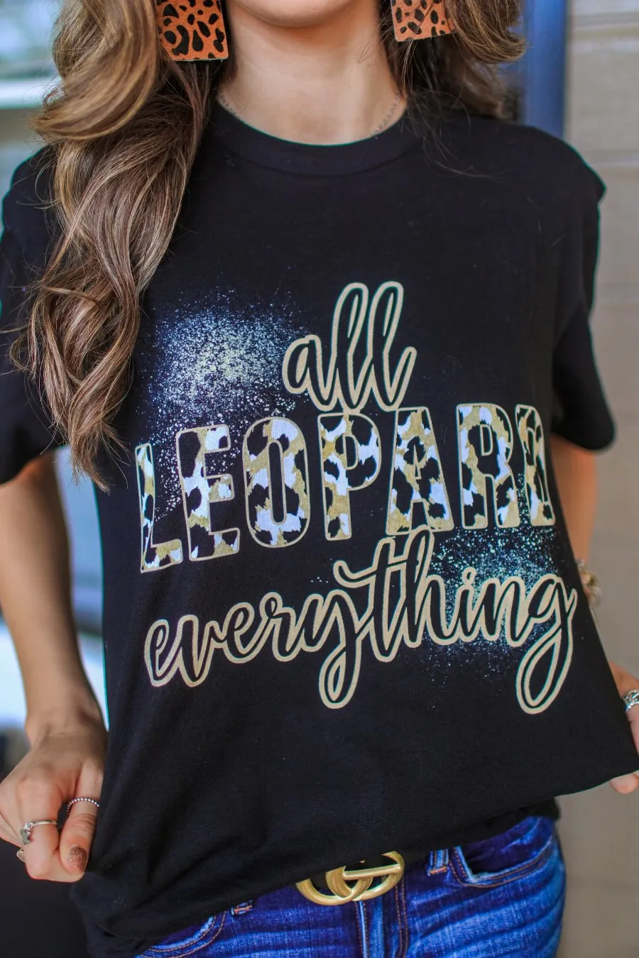 All Leopard Everything Graphic Tee