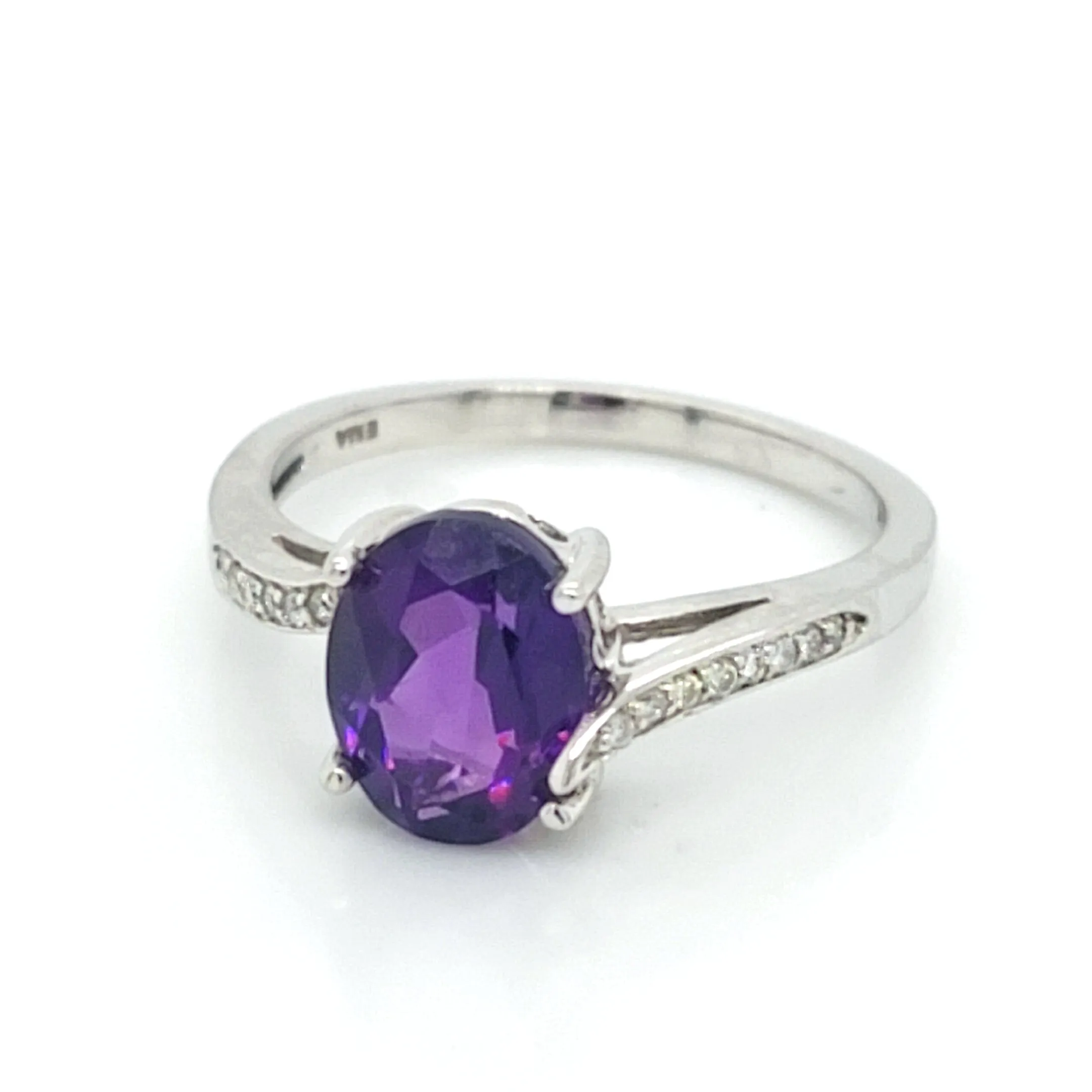 Amethyst and Diamond Ring