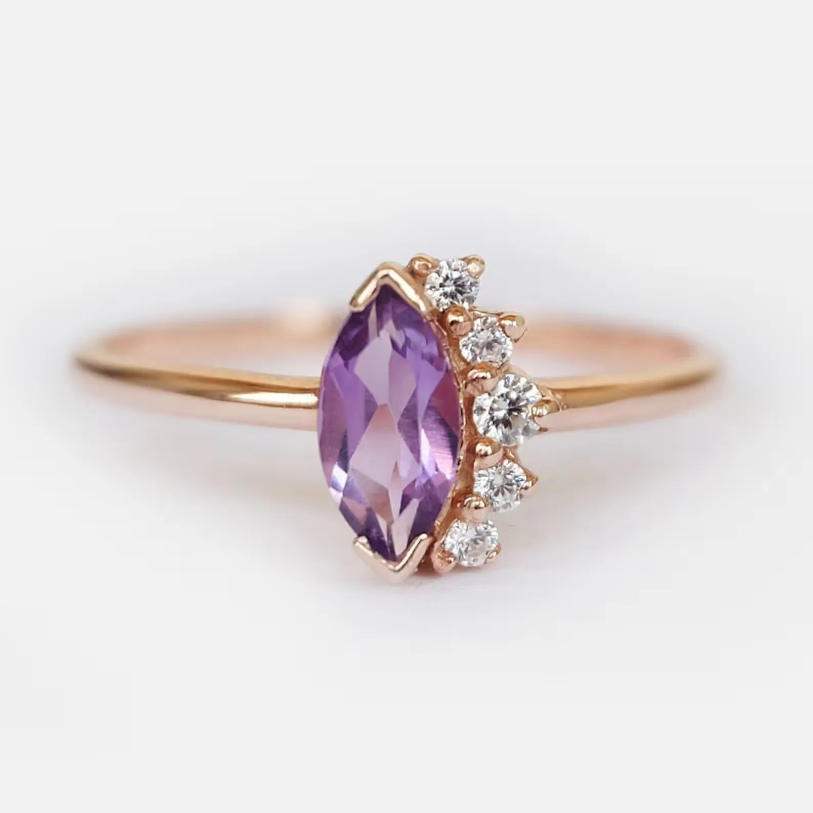 Amethyst Diamond Ring Prospere