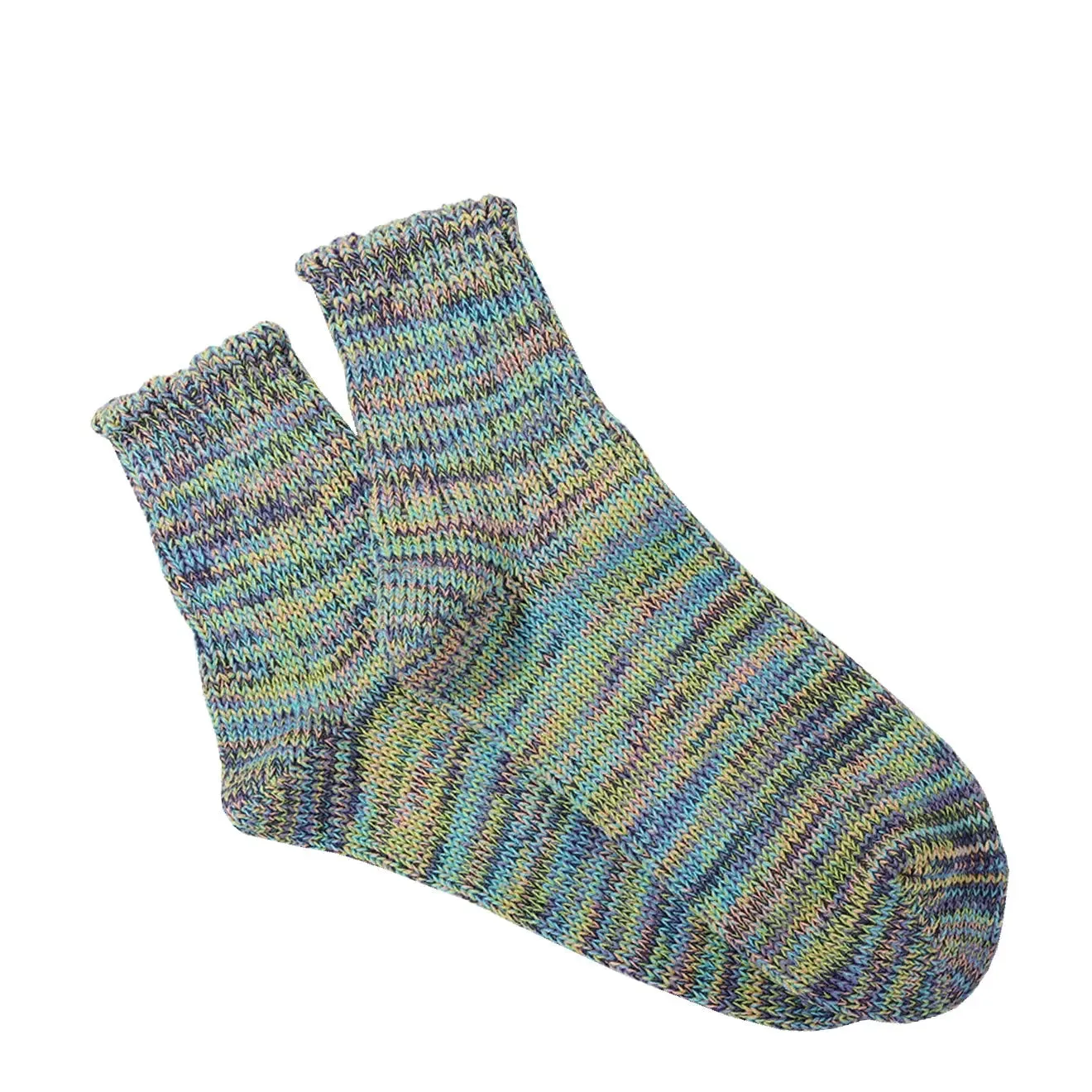 Anonymous Ism 5 Colour Mix Quarter Socks Sax