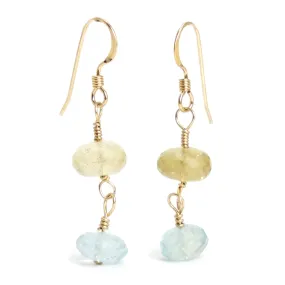 Aquamarine Earrings with Gold Filled Earwires