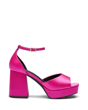 Ashton Platform Heel Pink Satin