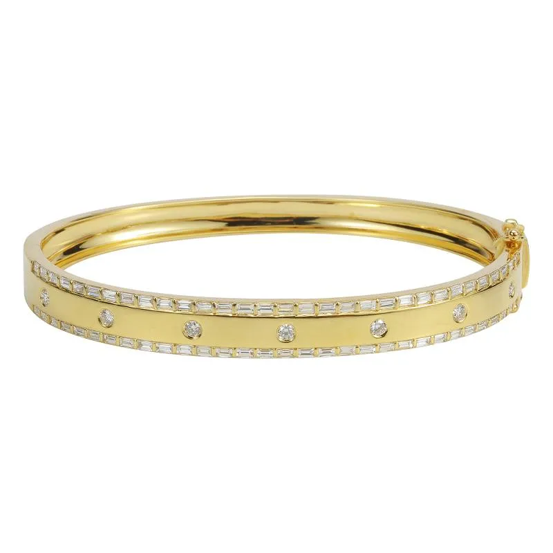 Baguette Diamond Bangle