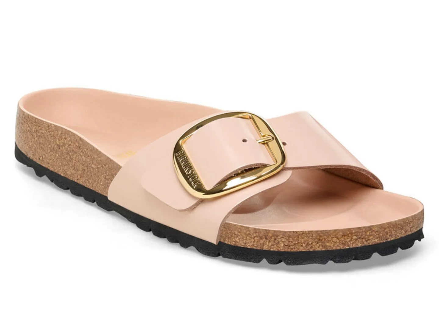 Birkenstock: Madrid Big Buckle in High Shine New Beige