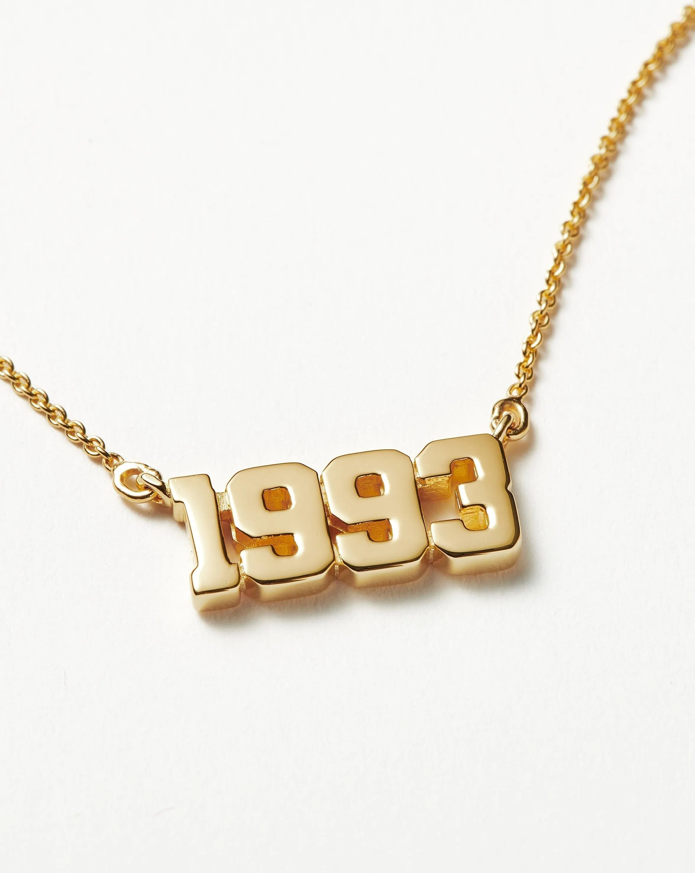 Birth Year Necklace  - Year 1993 | 18ct Gold Plated Vermeil