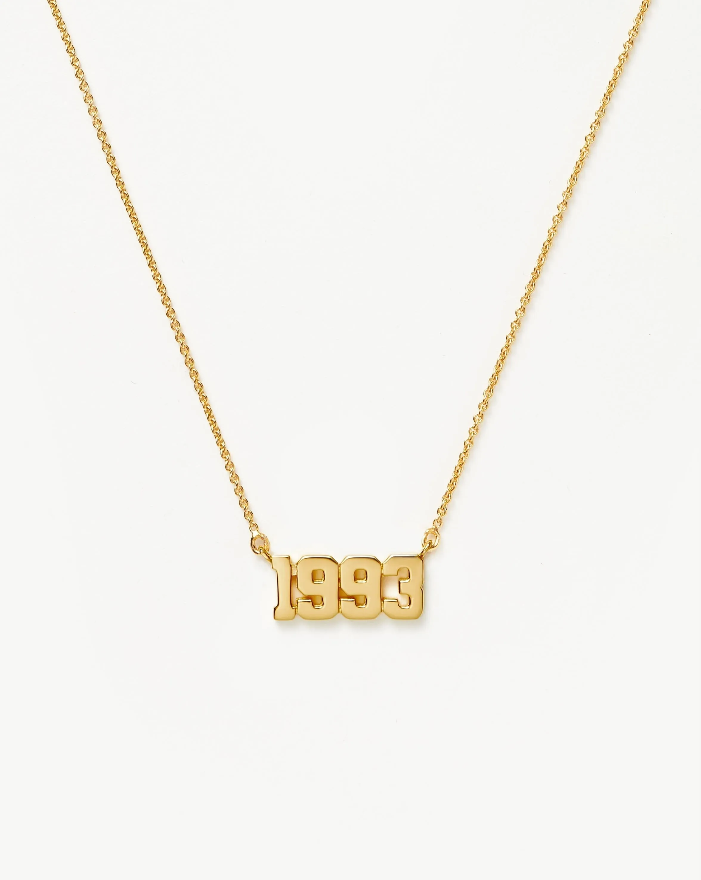 Birth Year Necklace  - Year 1993 | 18ct Gold Plated Vermeil