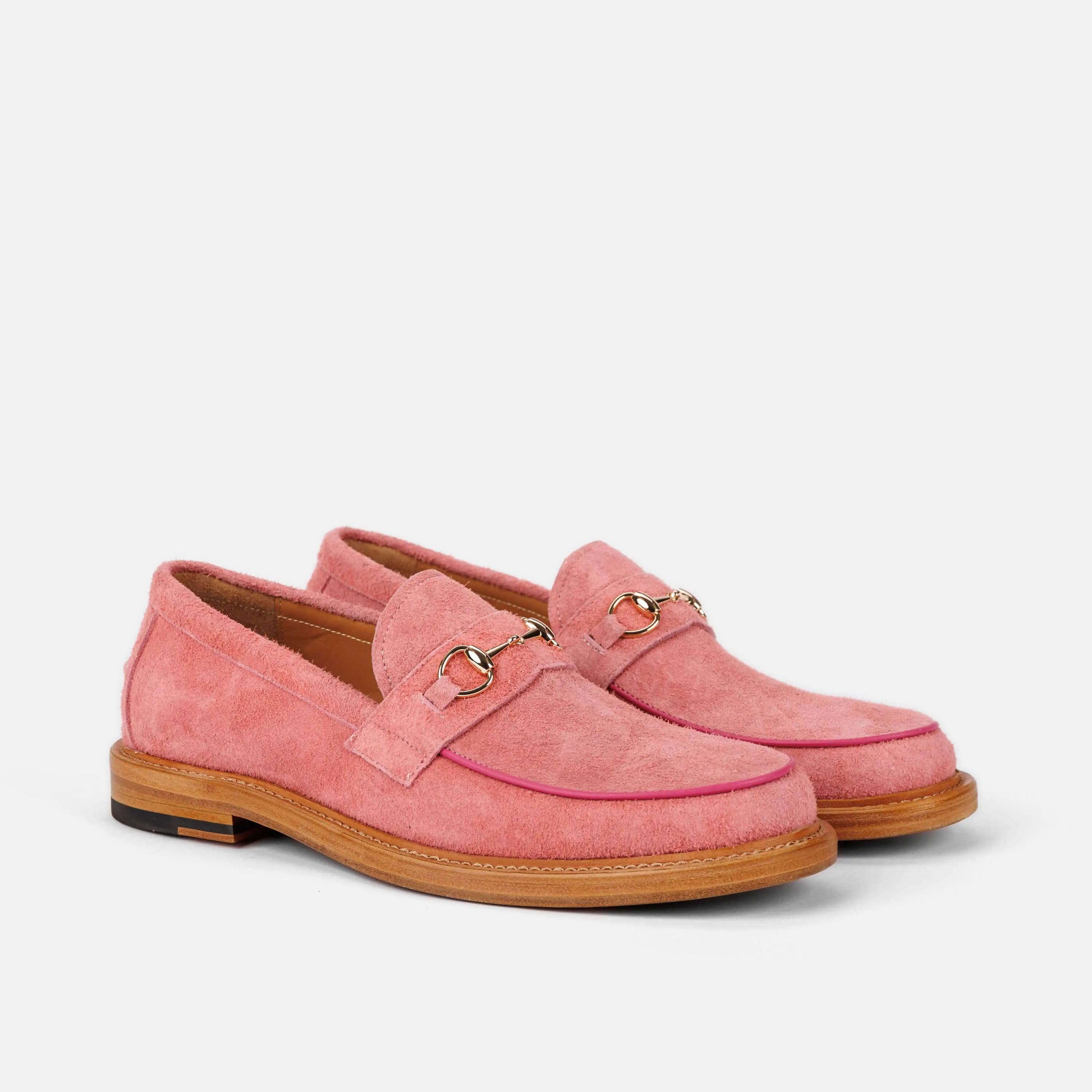 Boardwalk Rouge Suede Horse-Bit Loafers