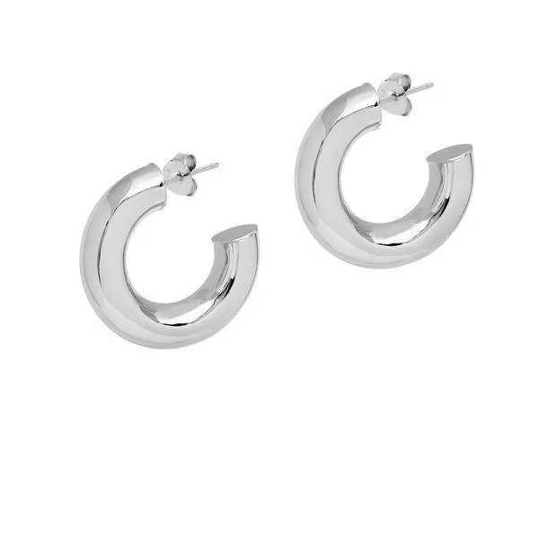 Bold, Chunky Gold Hoop Earrings - Medium