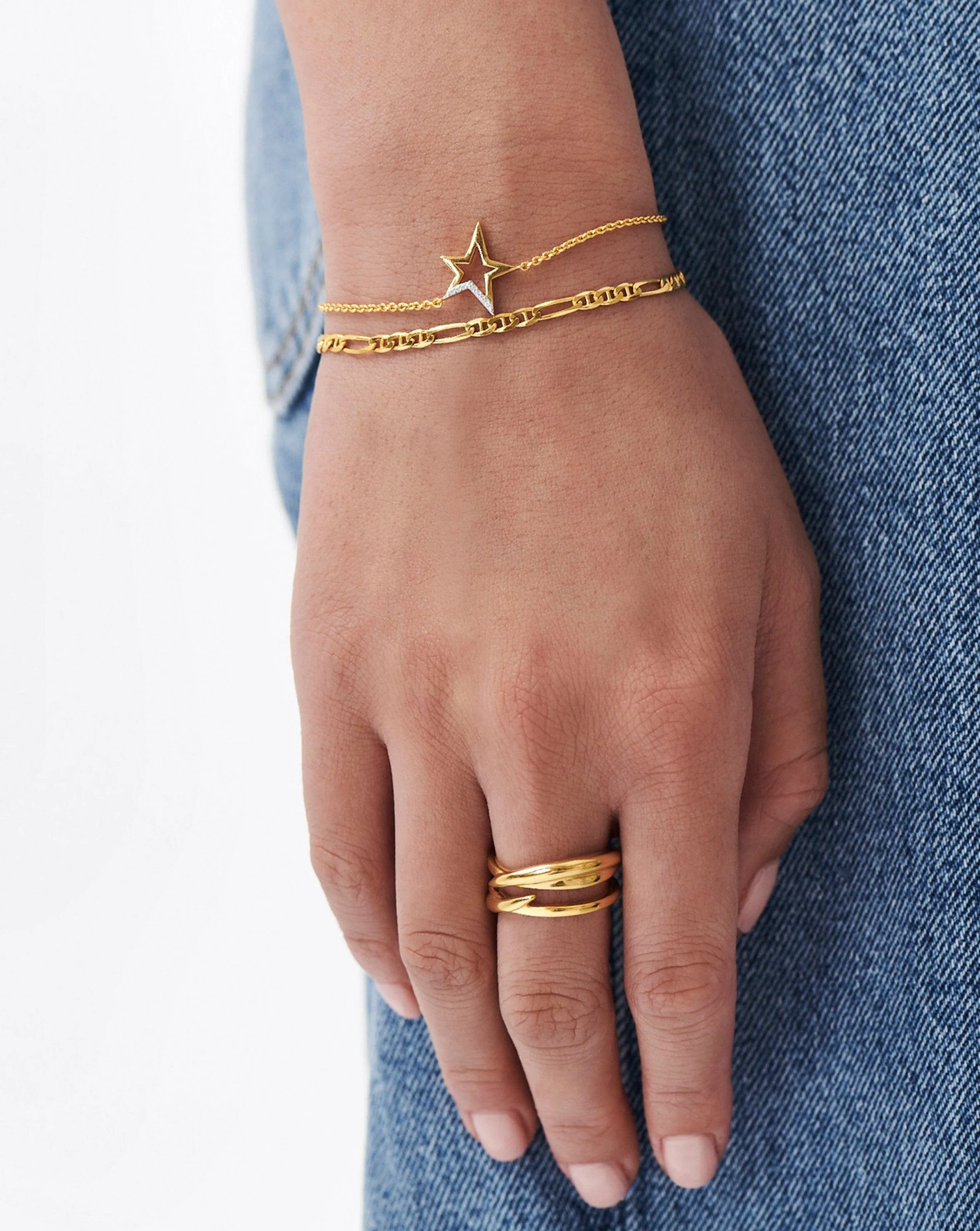 Celestial Pave Star Bracelet | 18ct Gold Plated Vermeil/Cubic Zirconia