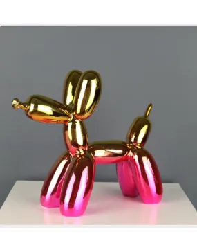 Chrome Balloon Dog Gold/Pink