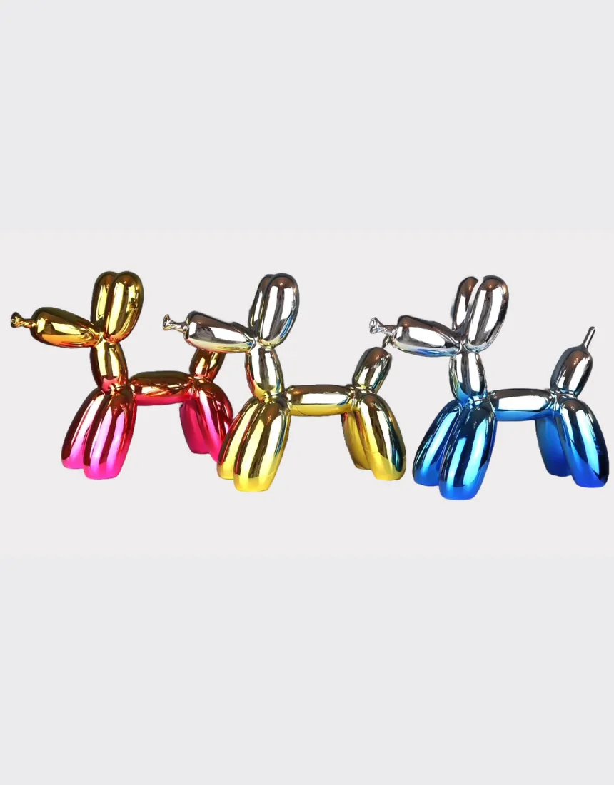 Chrome Balloon Dog Gold/Pink