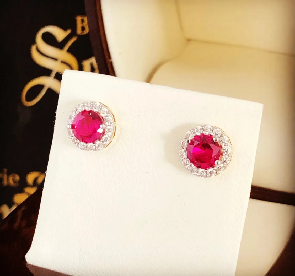 Colourful stud earrings