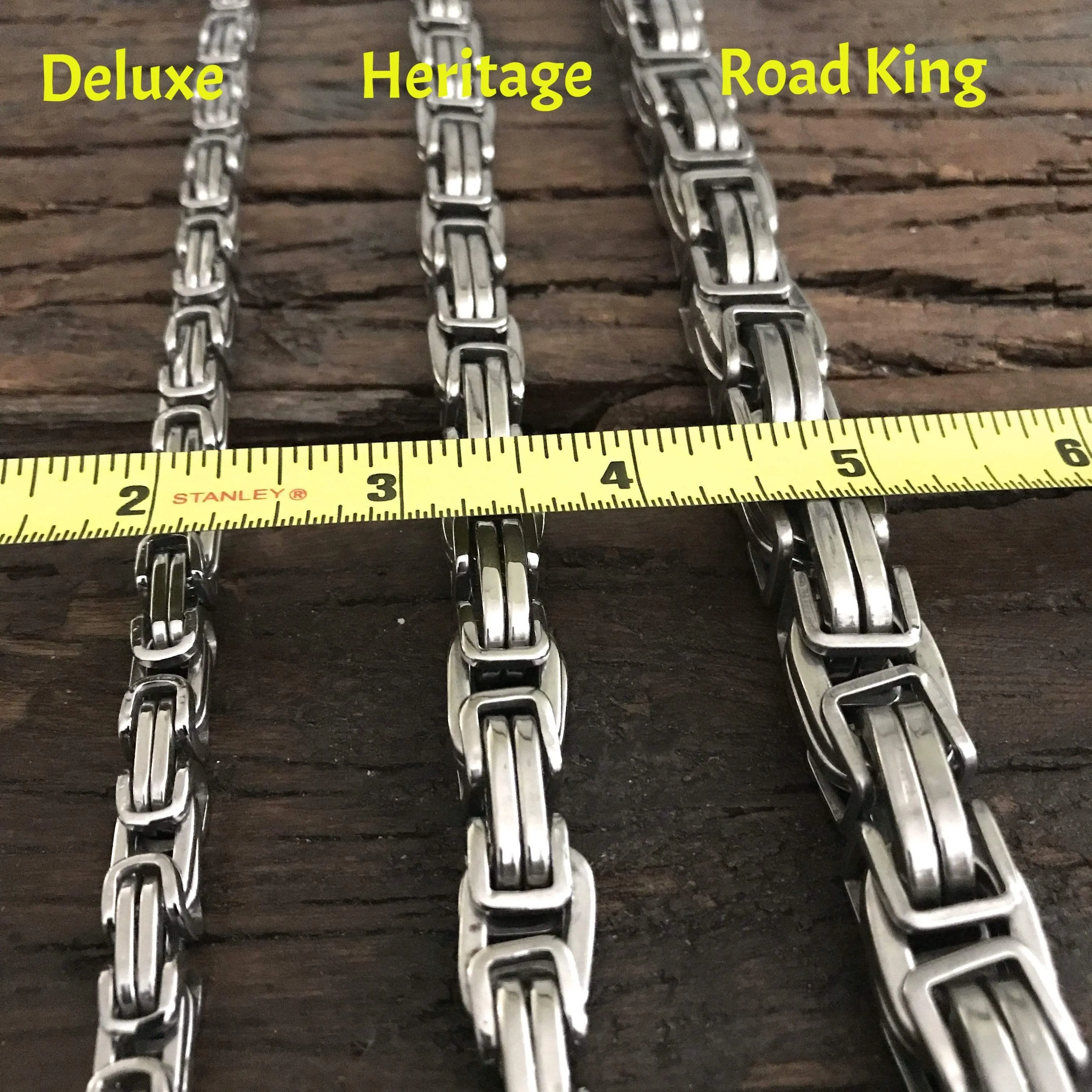 Daytona - Silver & Black - Wallet Chain Road King - 3/4 inch wide