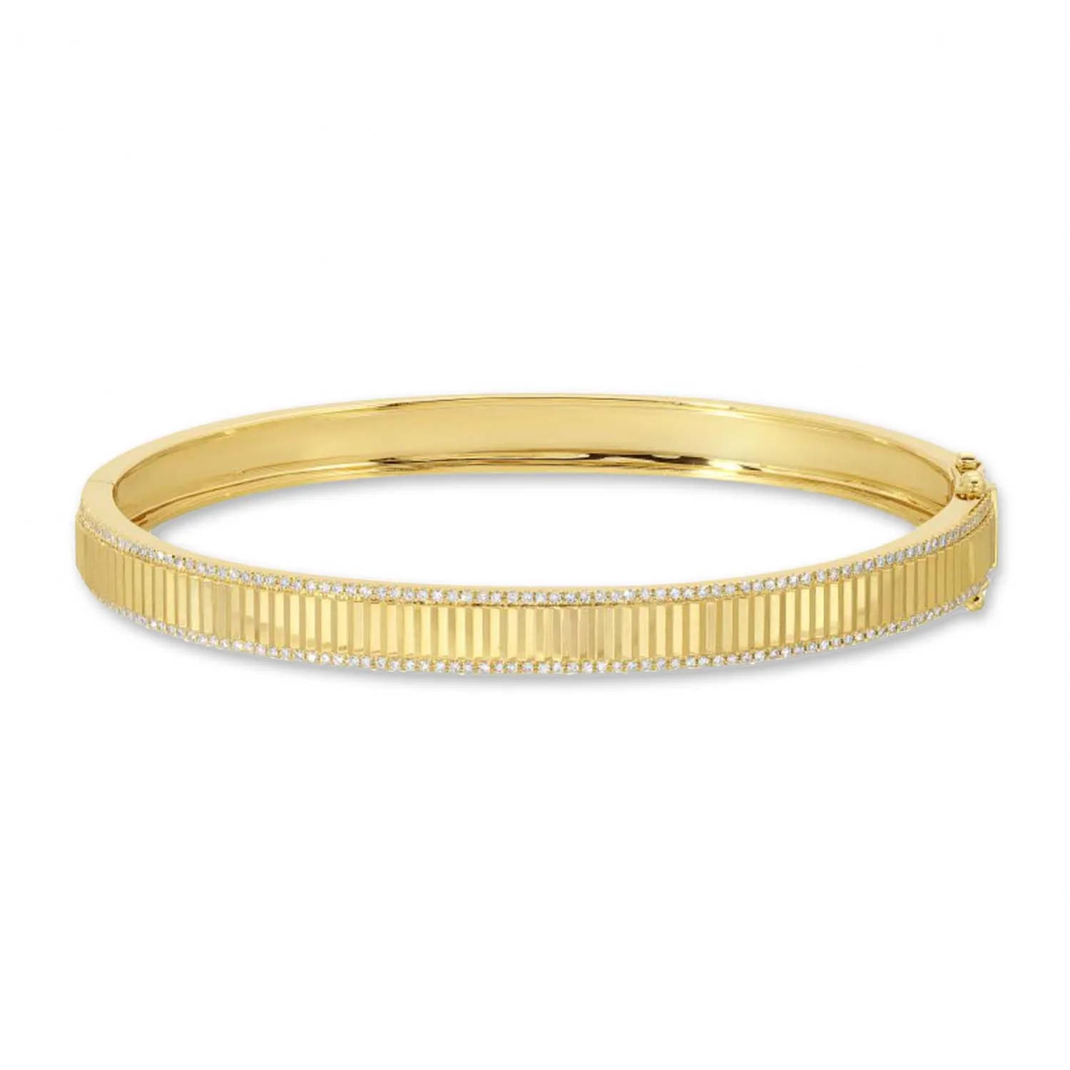 Diamond Outline Fluted Bangle