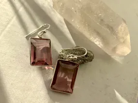 Dusty Pink Quartz Adora Earrings