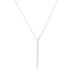 EF Collection - Diamond Waterfall Necklace, White Gold