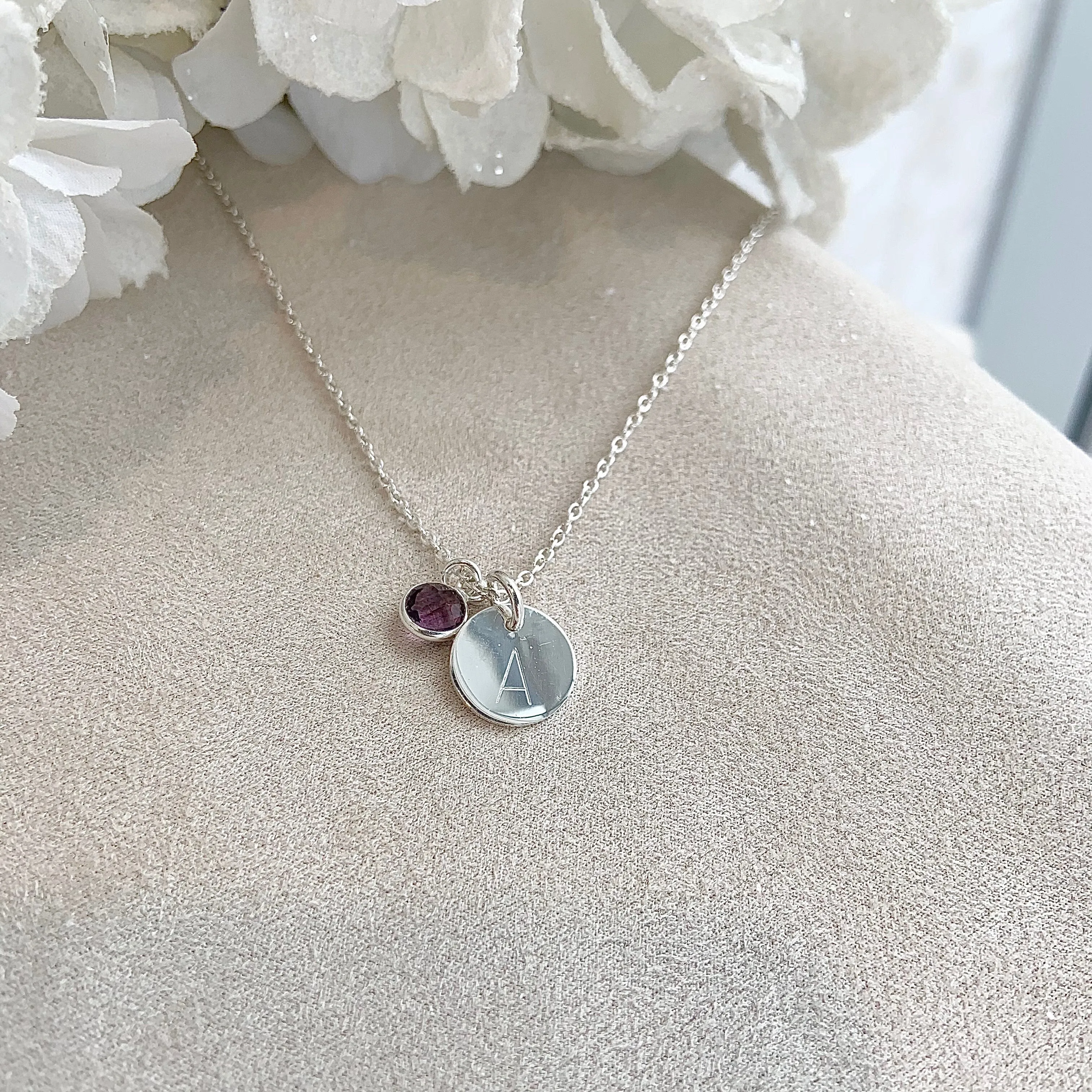 Engravable Circle- Sterling Silver Necklace