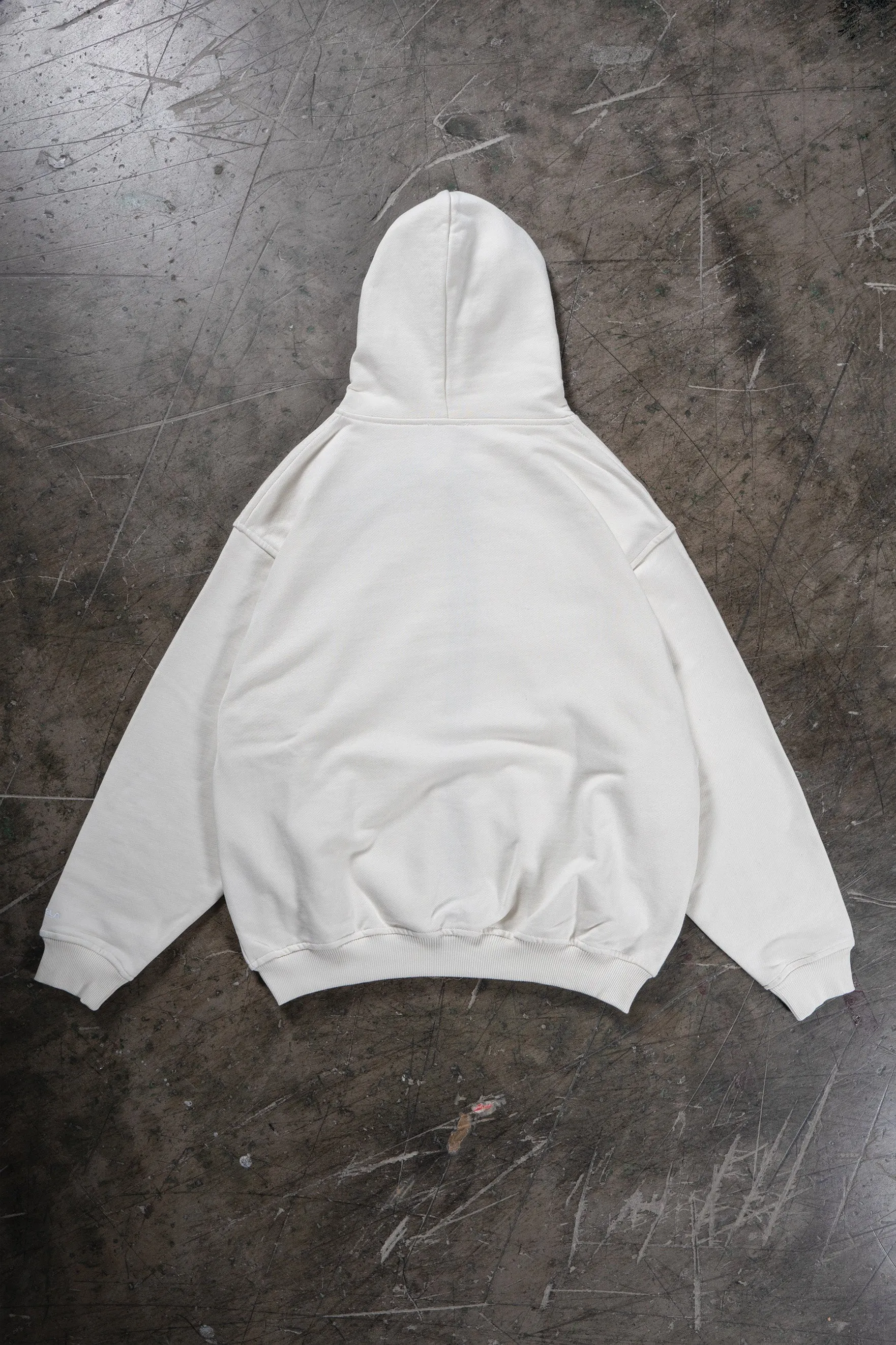 FADED FACE VANILLA / OFF WHITE HOODIE