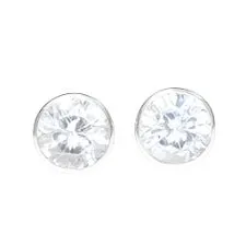 Faux Diamond Bezel Earrings