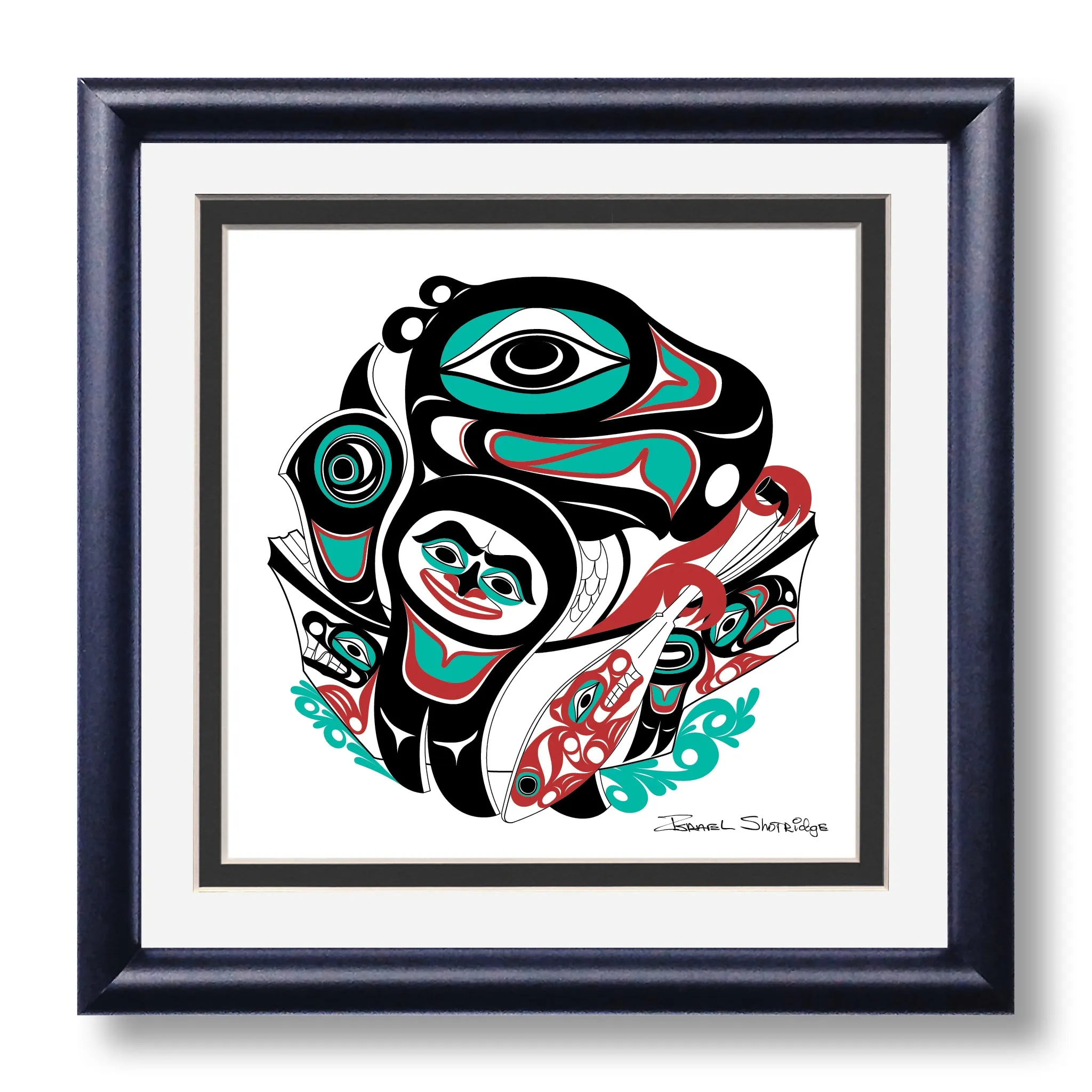 Going To The Potlatch - Hand Signed Giclée - Framed Art Print