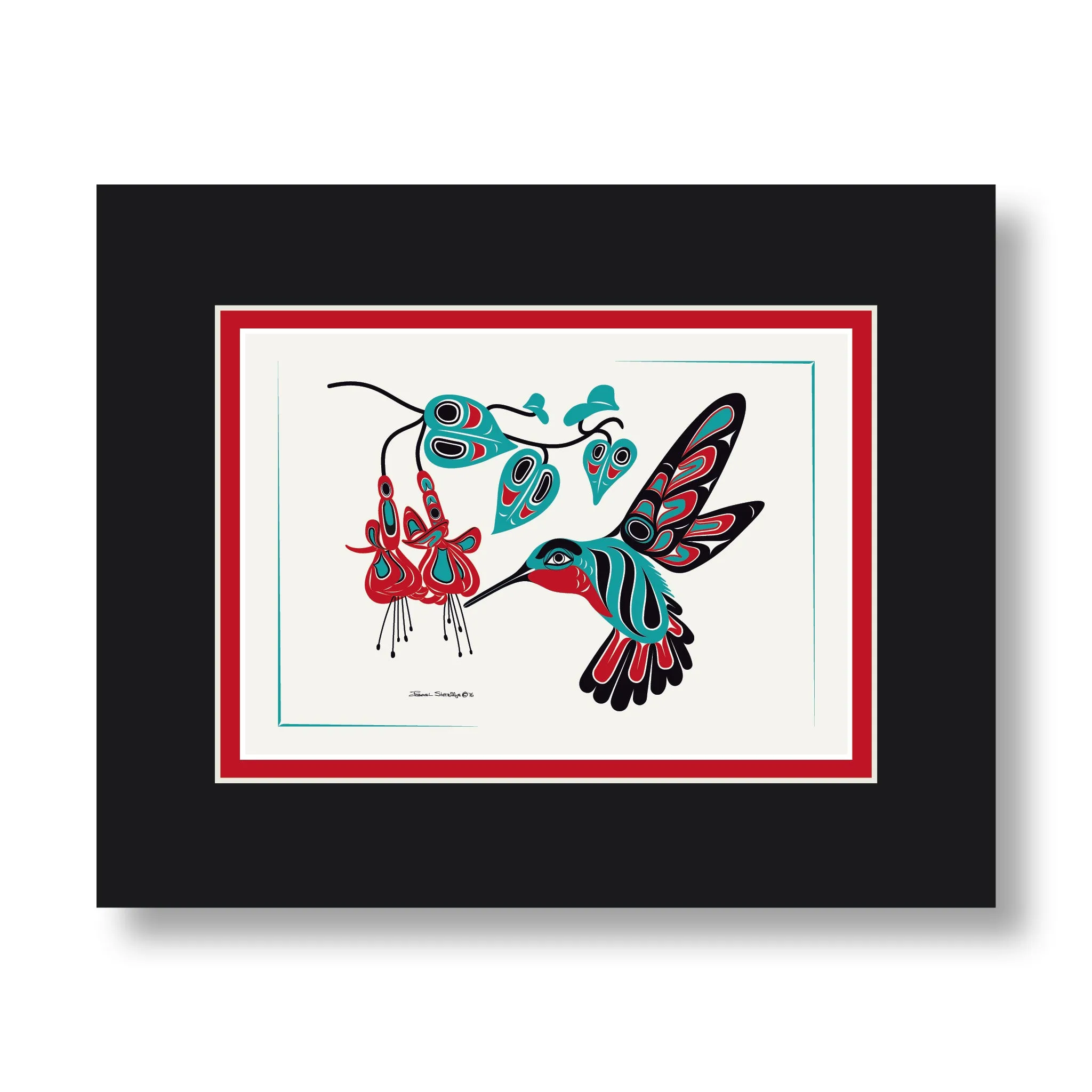 Hummingbird & Fuchsia - Formline Art Cards