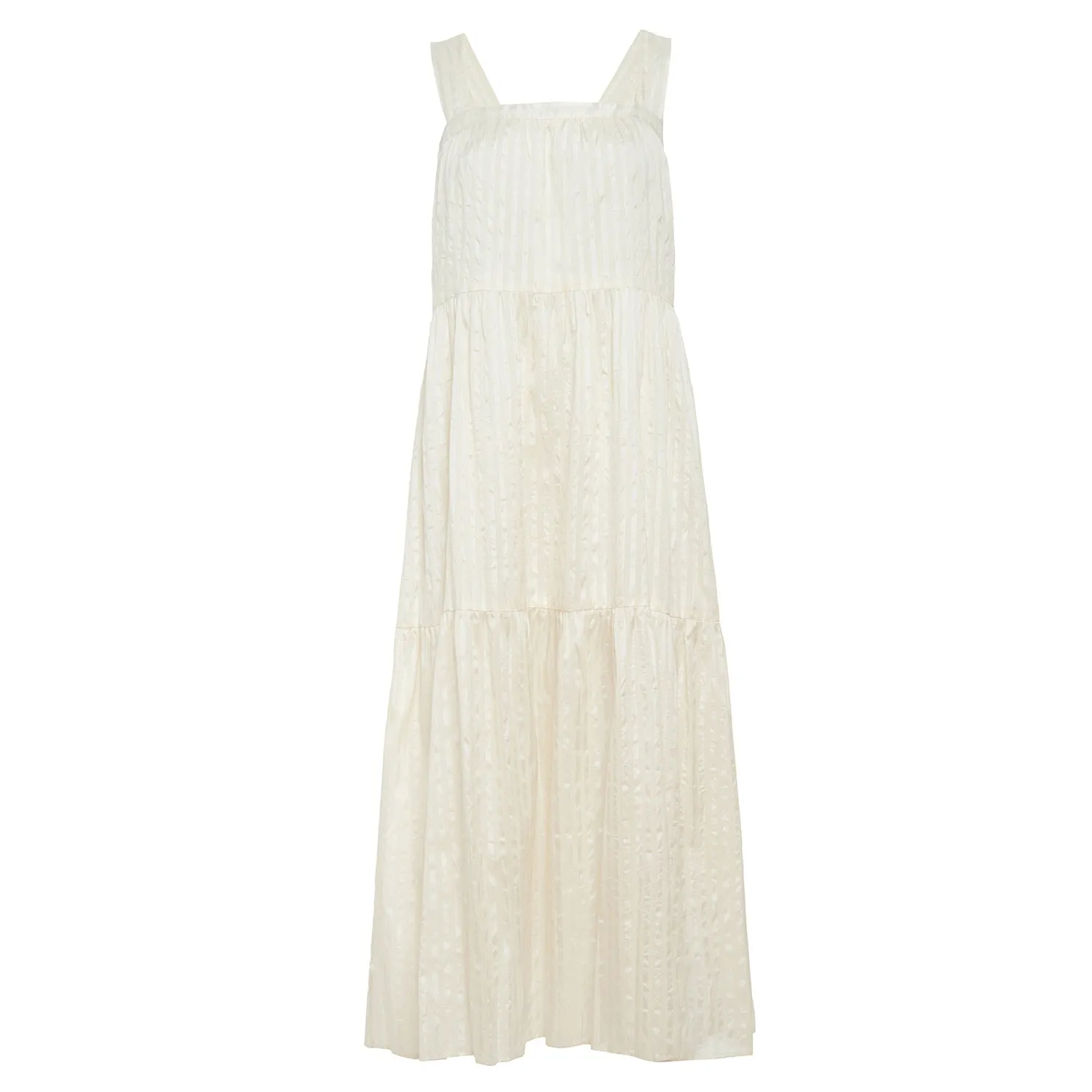 Iris Dress - Natural/White Stripe