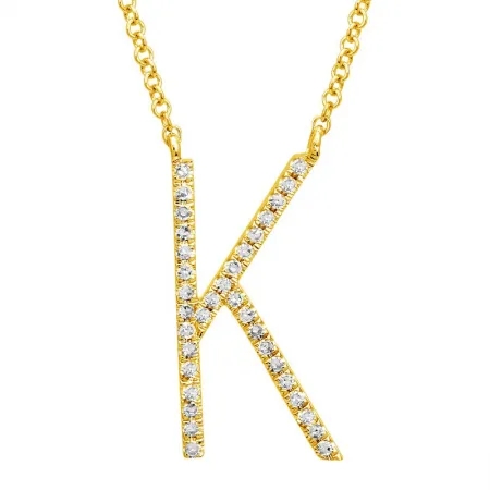 Jumbo Diamond Initial Necklace