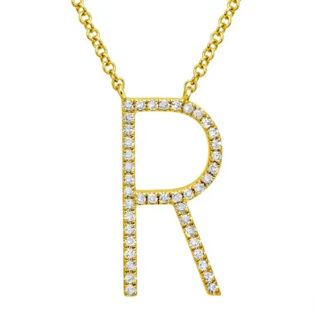 Jumbo Diamond Initial Necklace