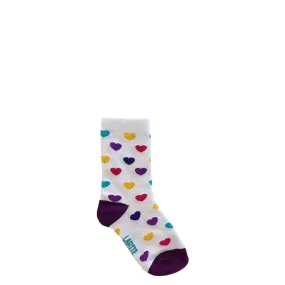 KIDS HEART SOCKS - WHITE