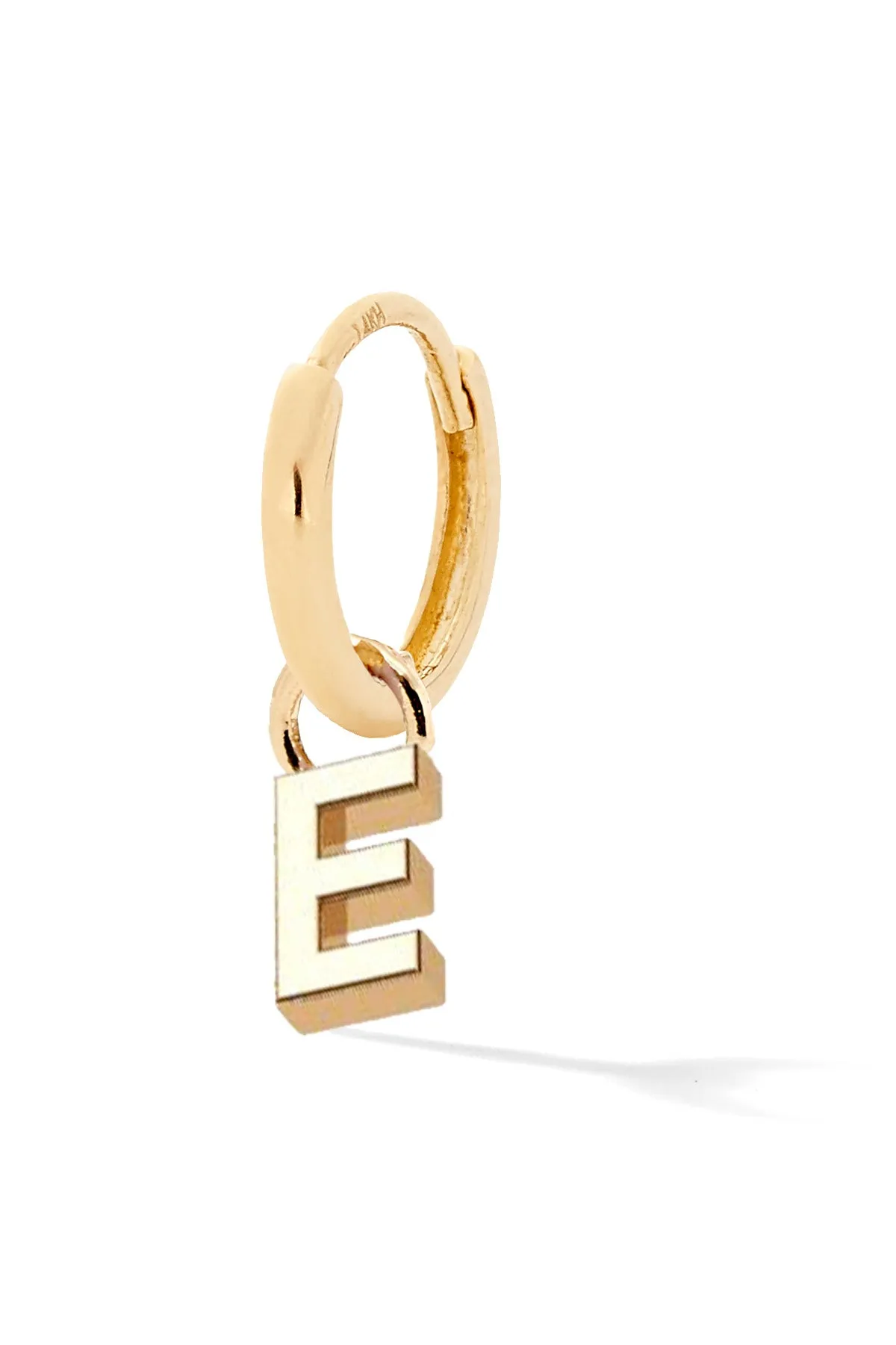 Letter Gold Huggie