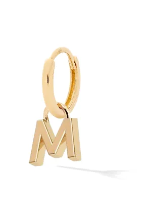 Letter Gold Huggie