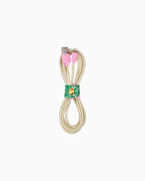 Lilly Pulitzer Charging Cord With Keeper - Let’s Go Bananas